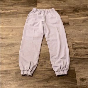 Light purple joggers from Brandy Melville